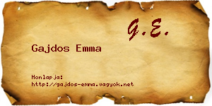Gajdos Emma névjegykártya